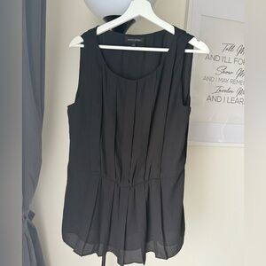 Banana Republic Black Sleeveless Pleated Camisole
